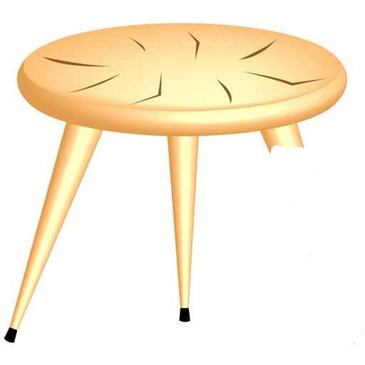 sgabello a due gambe